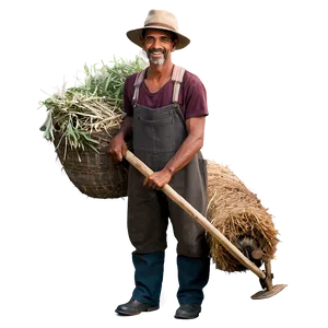 Farmer With Wheelbarrow Png 45 PNG image