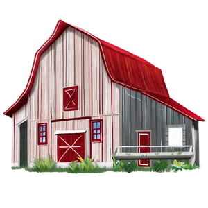 Farmhouse Barn PNG 06122024