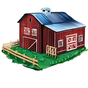 Farmhouse Barn Png 06122024 PNG image