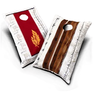 Farmhouse Chic Cornhole Bag PNG Ika31 PNG