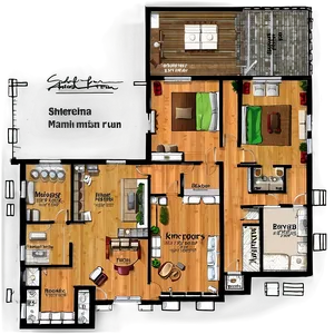 Farmhouse Floor Plan Png Ibh46 PNG image