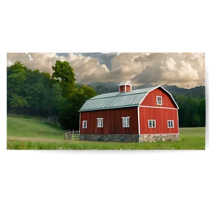 Farmhouse Scenery PNG 05242024