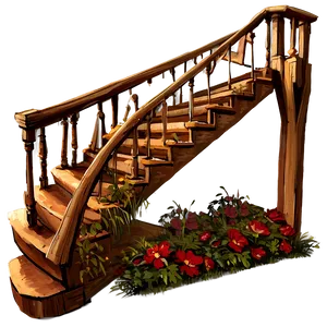 Farmhouse Staircase Png Vav PNG image