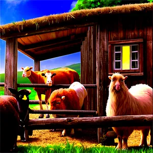 Farmyard With Animals PNG 18