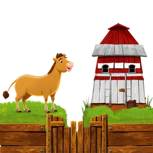 Farmyard With Animals PNG Ttr
