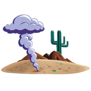 Fart Cloud In The Desert PNG Acw56 PNG