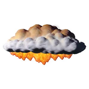 Fart Cloud With Flames PNG Wxq