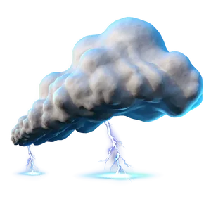 Fart Cloud With Lightning PNG Reu