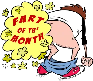 Fartofthe Month Cartoon PNG image