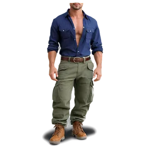 Fashion Cargo Pants PNG 06132024