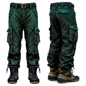 Fashion Cargo Pants PNG 4