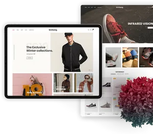 Fashion Ecommerce Website Display Mockup PNG