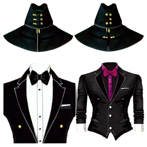 Fashion-forward Tuxedo Look PNG Wwd60