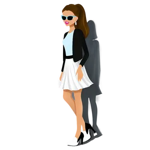 Fashion Girl Cartoon Png Fdv PNG image