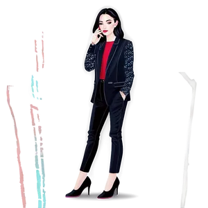 Fashion Girl Illustration PNG 05032024