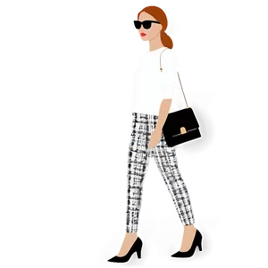 Fashion Girl Illustration PNG Bvy