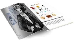 Fashion Magazine Spread Featuring Modeland Products PNG image