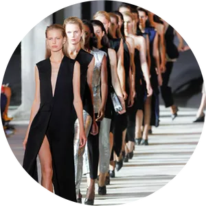 Fashion Runway Models Parade PNG image