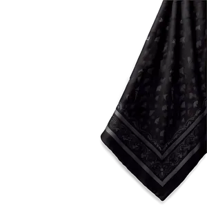 Fashionable Black Bandana PNG 06122024