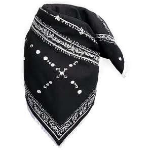 Fashionable Black Bandana PNG 5