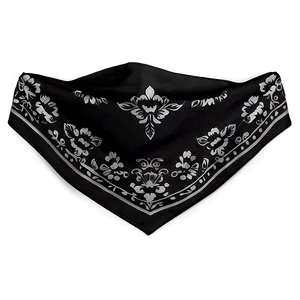Fashionable Black Bandana PNG Iji99