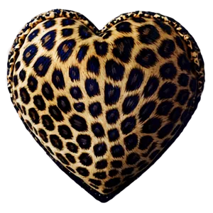 Fashionable Leopard Heart PNG 49