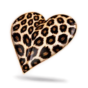 Fashionable Leopard Heart PNG 51