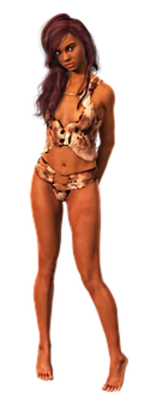 Fashionable Modelin Animal Print Bikini