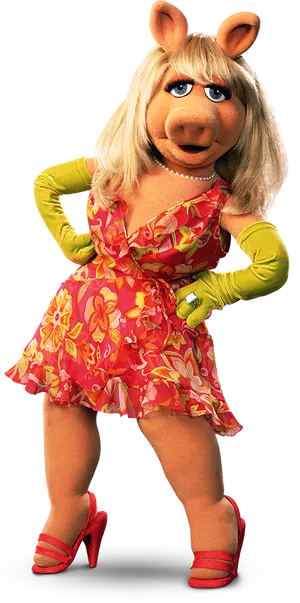 Fashionable Pig Character Floral Dress