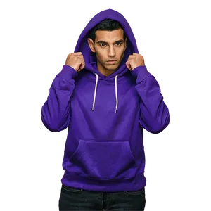 Fashionable Purple Hoodie Image PNG Oyl