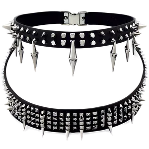 Fashionable Spiked Choker Trends PNG 06282024