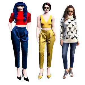 Fashionable Woman Outfit PNG 97