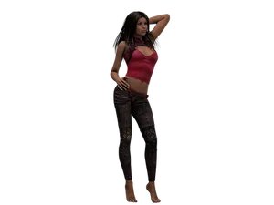 Fashionable3 D Model Pose