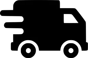Fast Delivery Van Silhouette PNG image