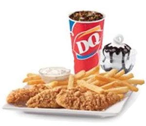 Fast Food Meal D Q Combo PNG image