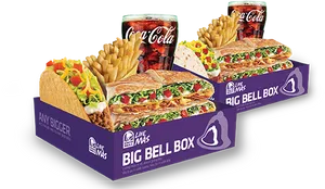 Fast Food Taco Combo Meal PNG image