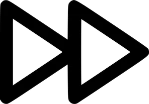 Fast Forward Symbol Black Background PNG