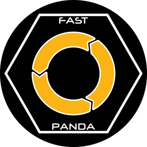 Fast Panda Octagonal Logo PNG image