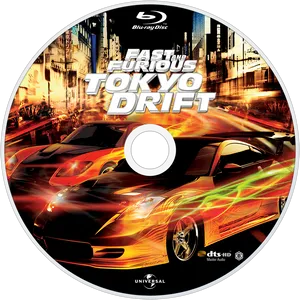 Fastand Furious Tokyo Drift Blu Ray Disc PNG image