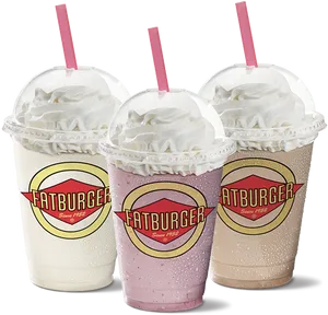 Fatburger Milkshakes Branded Cups PNG image