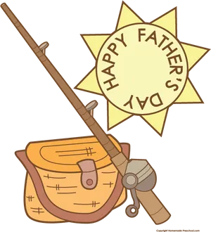 Fathers Day Fishing Theme PNG image