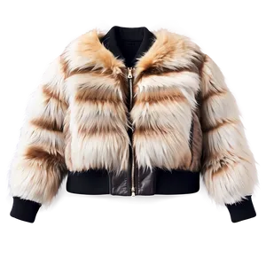 Faux Fur Bomber Jacket PNG 06282024 PNG