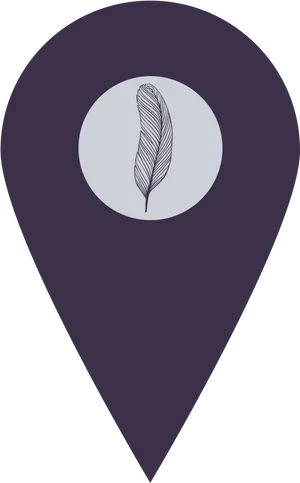 Feather Icon Map Pin PNG image