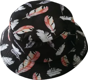Feather Print Bucket Hat