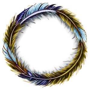 Feather Wreath Circle Png 91 PNG image