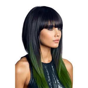 Feathered Bangs Hair Png Gut PNG image