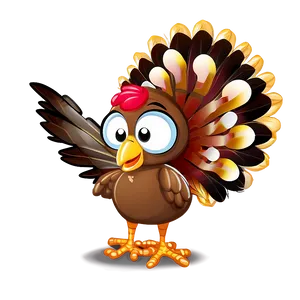 Feathered Friend Turkey Cartoon Png 15 PNG image