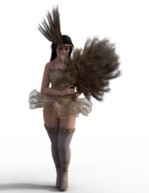 Feathered_ Performance_ Dancer PNG image