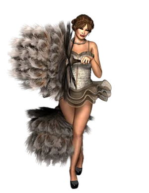 Feathered_ Showgirl_ Dancer PNG