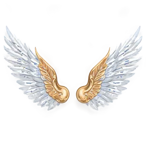 Feathered White Wings Design Png Jts76 PNG image